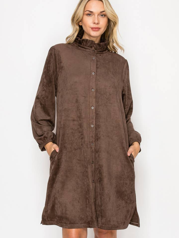 Robe en daim Anthony Stretch pour la vente par Joh Apparel