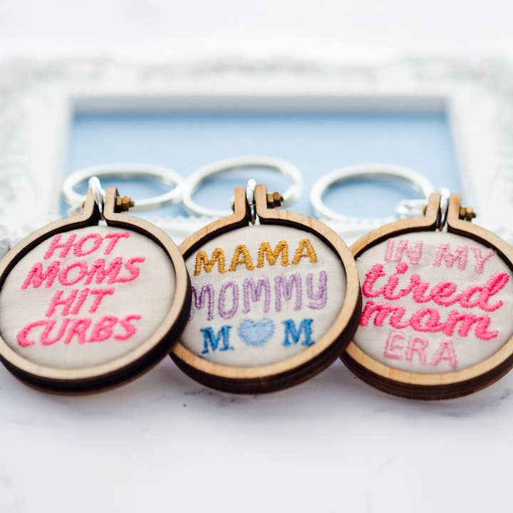 Little L Designs - Wholesale Keychain - Women's - Embroidered Mom Keychains