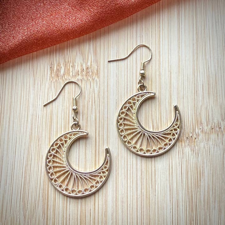 Little Moon Celestial Witchy Earrings for wholesale by Monstera Earrings