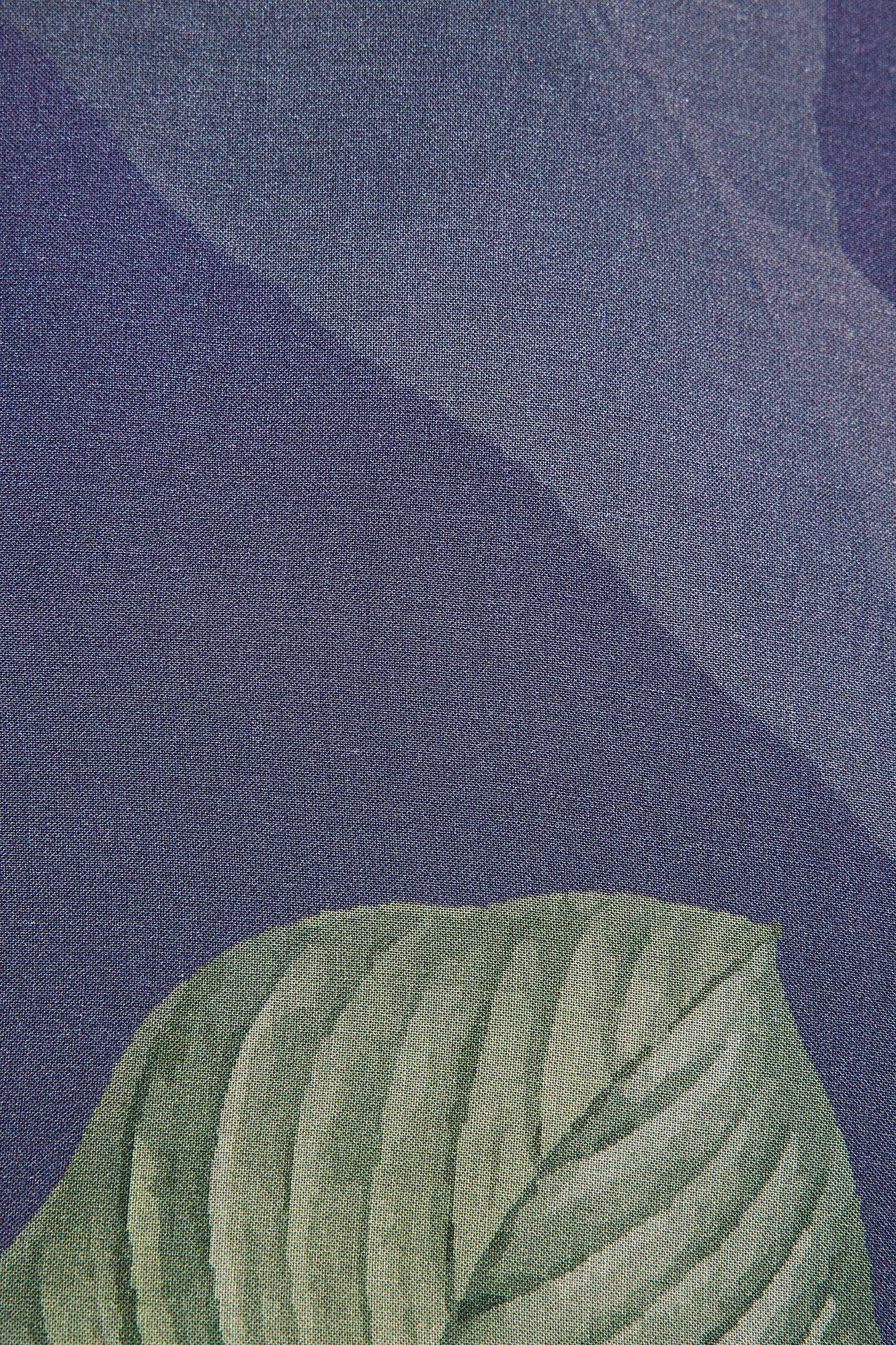 Bleu Marine Robe chemise maxi Tropical Garden en viscose en vente sur Faire5