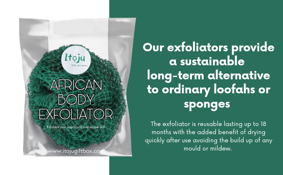 Itoju Gift Box – wholesale Bath pouf/sponge – African Body Exfoliator2