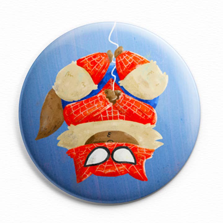 Spider Cat ~ Pinback Button for wholesale by My Cat Is People