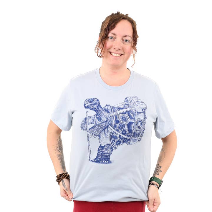 Slow Loris - Wholesale Screen Printed T-Shirt - Men's - Hiking Tortoise T Shirt2