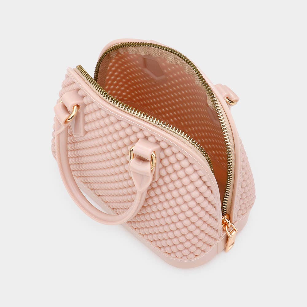 Sensibling Corp. - Wholesale Top Handle Bag - Women's - Solid Jelly Rubber Tote / Crossbody Bag5