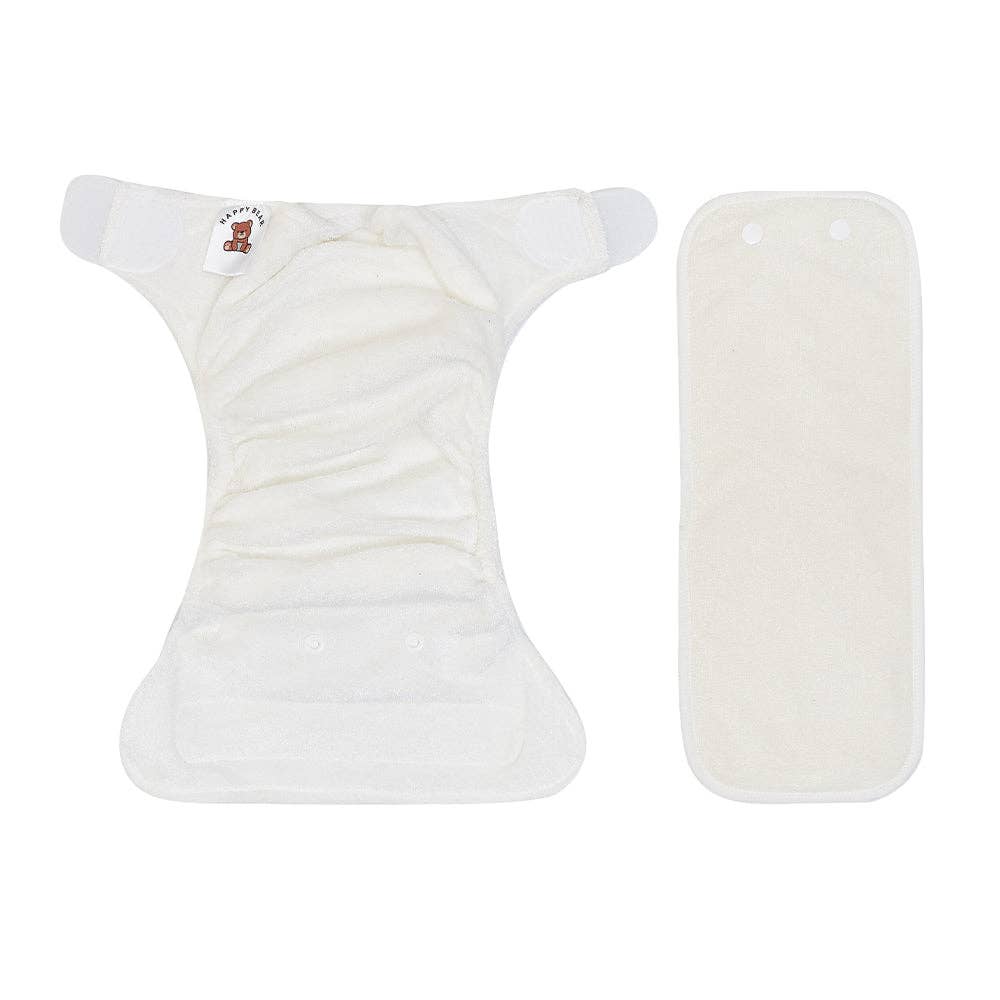 HappyBear Diapers - Wholesale Diaper (Cloth) - Baby - Bamboo night cloth nappy | Two Part Reusable Diaper | 4-15kg1