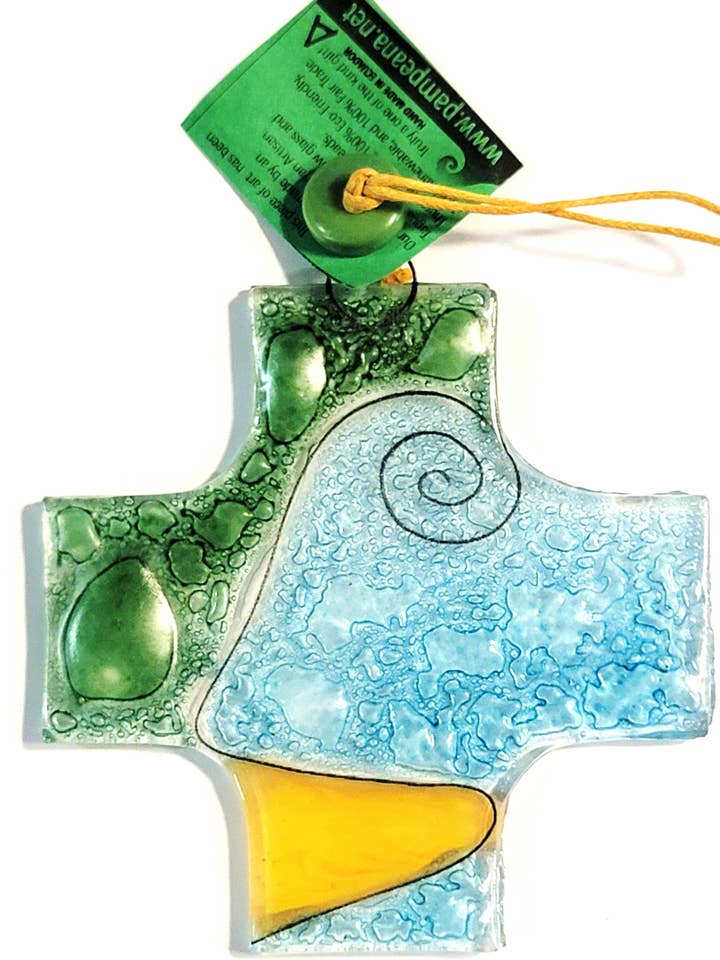 Green, Blue, Yellow Cross for wholesale by Pampeana