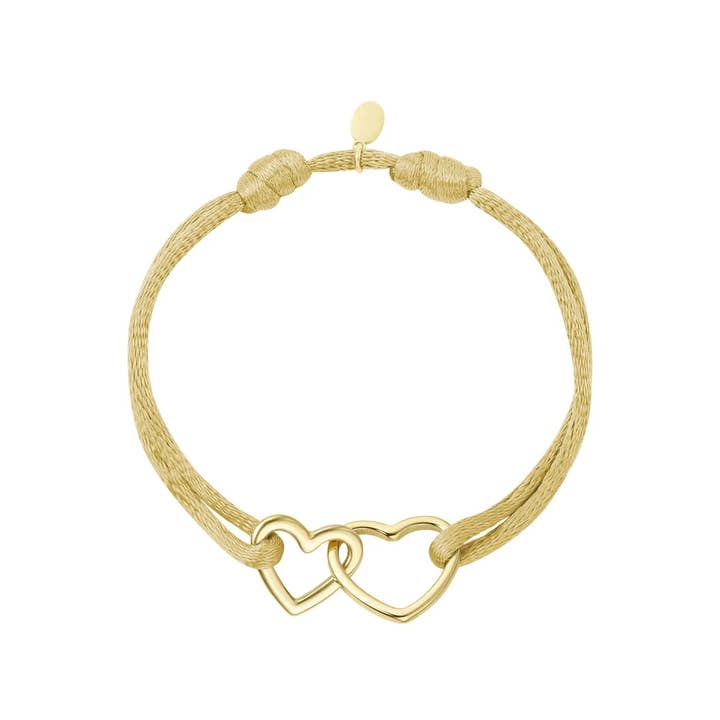 SHINE BUY – Engroshandel Armbånd med vedhæng – Stof Armbånd Linked Hearts