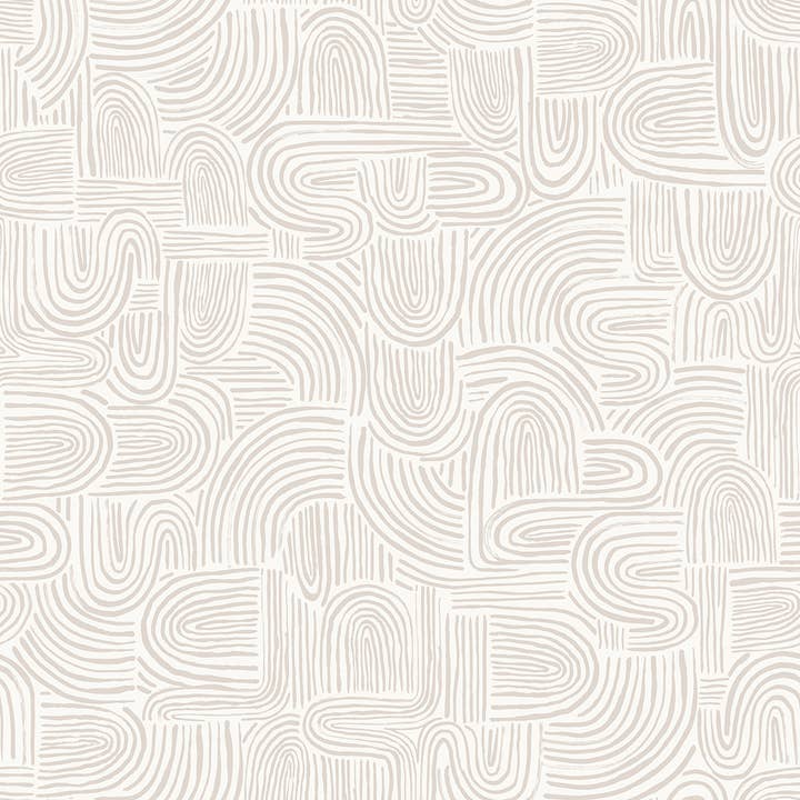 Swell Sand Swirl Peel and Stick Wallpaper, 28 sq. ft. for wholesale by Tempaper & Co ®