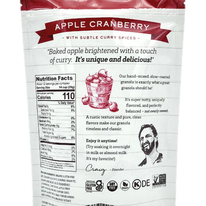 NutHouse! Granola Company - Vente Granolas - Granola aux pommes et aux canneberges, 6 x 12 oz2