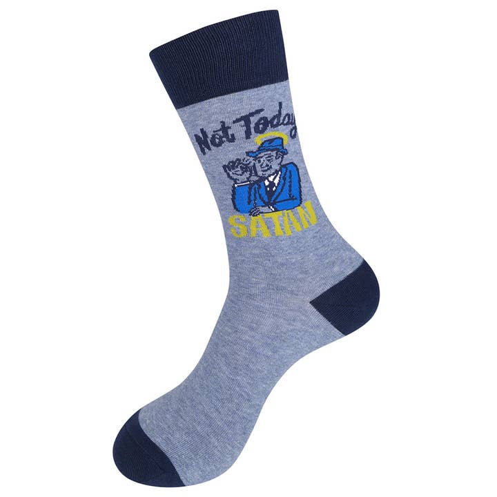 Funatic - About Face Designs - Nice Enough Merch Co - Wholesale Socks - Unisex - Not Today Satan Socks - Closeout | Funatic