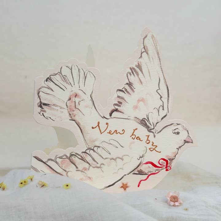 Sophie Amelia Creates – Engroshandel Babykort – Ny baby - dueformet kort1