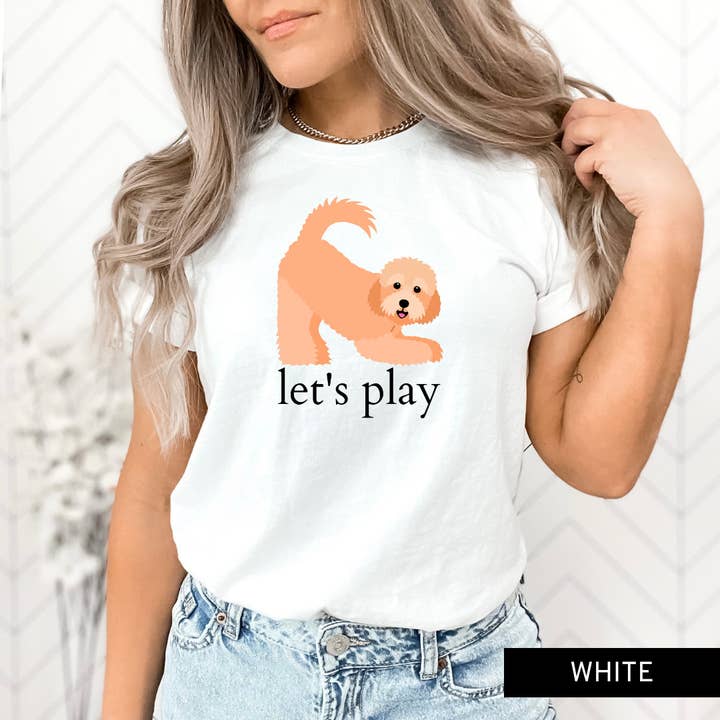 Rosie and Vi - Wholesale Screen printed t-shirt – Women′s - Golden Doodle Shirt, Dog Shirt, Let'S Play Shirt, Crazy Dog6