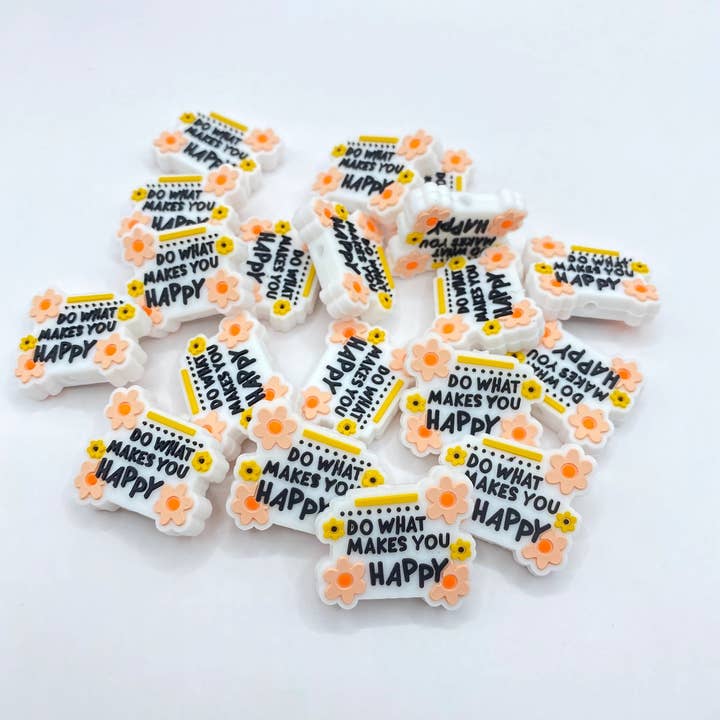 ASAP Craft Supplies - Wholesale Craft Supplies - *Do What Makes You Happy* Silicone Focal Bead