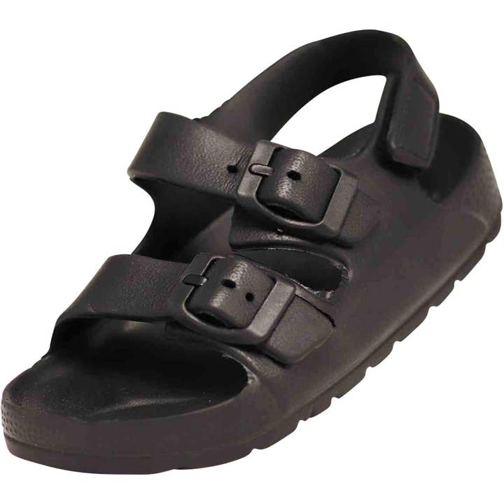 Eastern Off Price – wholesale Sandaler - Barn – Norty 2-Strap Slide Sandal för barn - Svart rem 41914