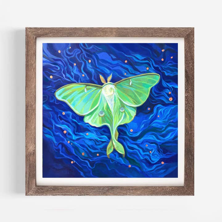 Marigold Art Studios - Wholesale Art Print - Luna Moth Art Print 2