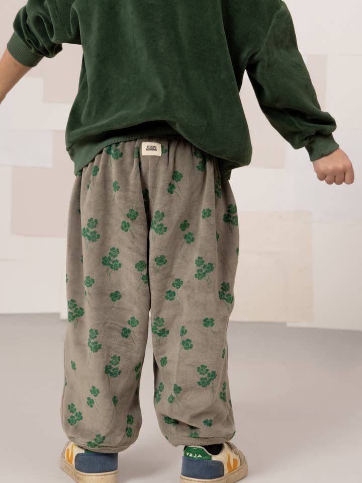 Studio Bohème Paris - Wholesale Pants - Kids - Porgy Velvet Clover Gray Pants2