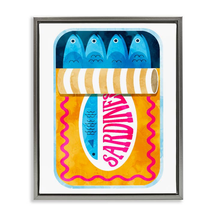 Stupell Industries - Wholesale Wall Sign - Blue & Orange Canned Sardines - Framed Wall Art25