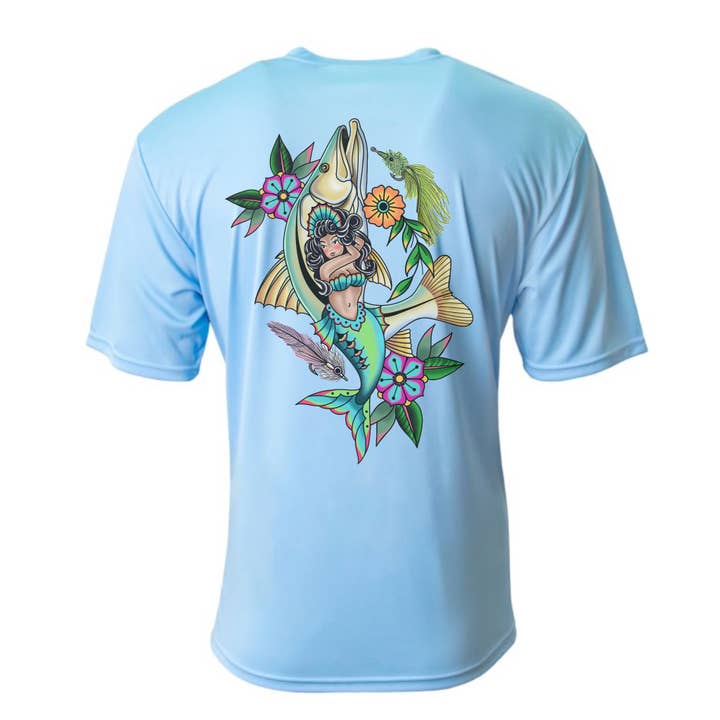 REELIN’ IN THE GOOD VIBES Snook UPF 50+ Performance Short for wholesale by On The Fly Artworks