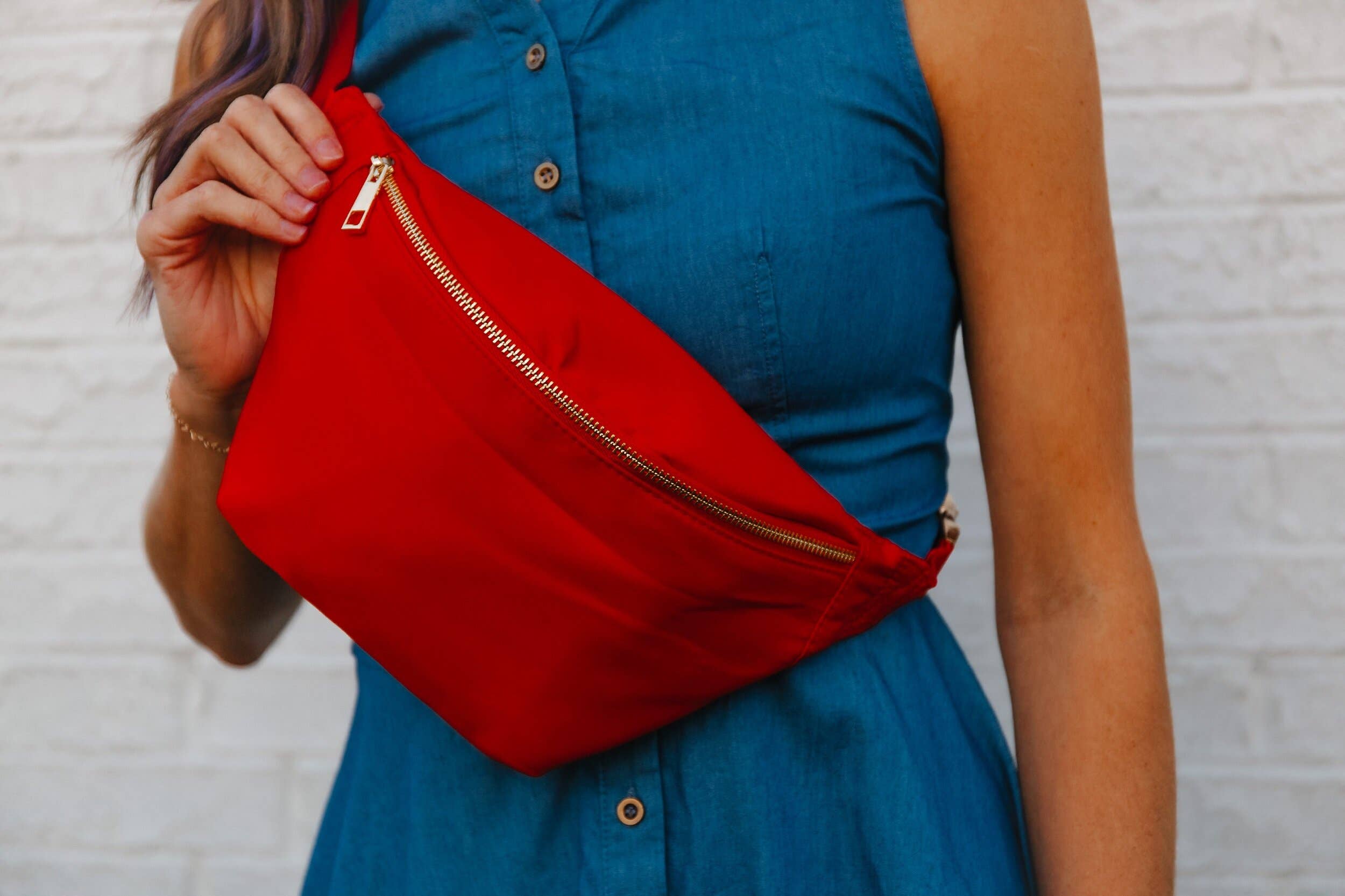 Lilybelle & Threads - Wholesale Belt Bag - Women's - Red Large Fanny Pack