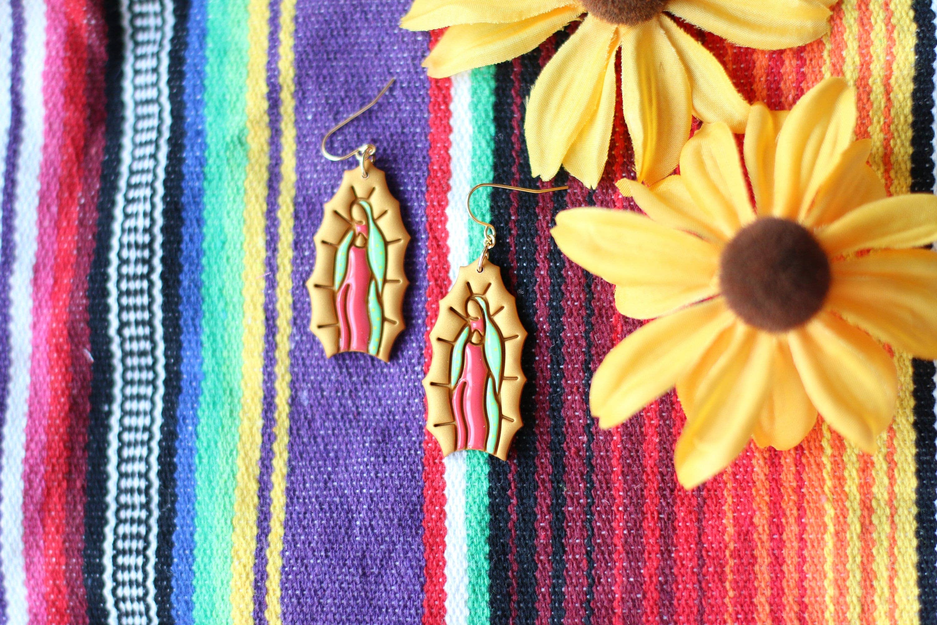 Skye Eclisse Jewelry - Wholesale Dangle Earrings - Virgen De Guadalupe Earrings9