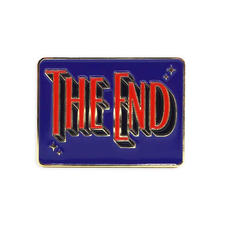 The End Credit Enamel Pin for wholesale by Film Pin Society
