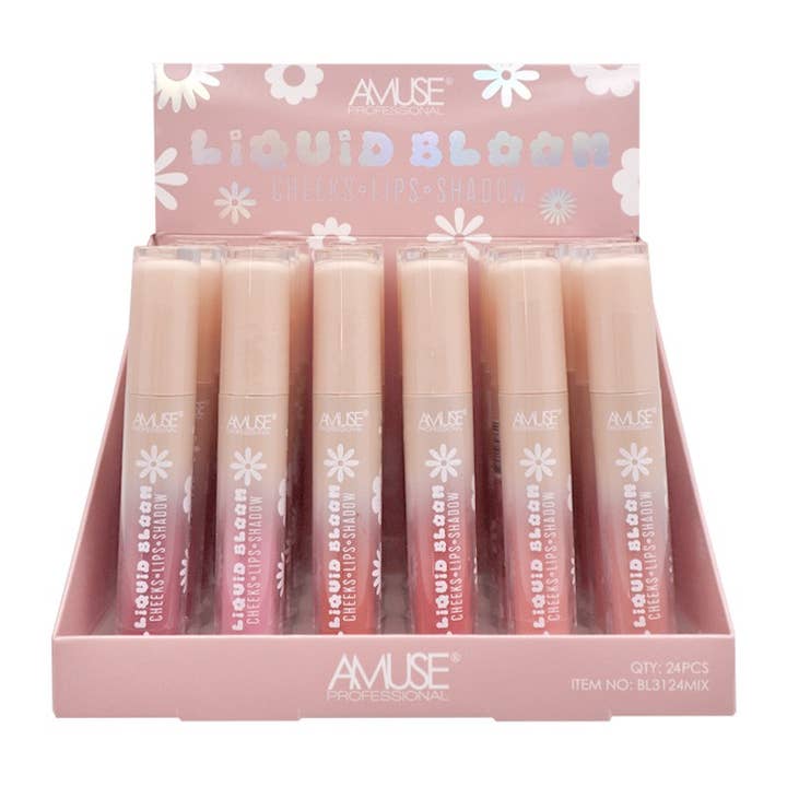 PINEAPPLE Beauty - Wholesale Blush - Amuse BL3124 Liquid Bloom Cheeks Lips & Shadow -24