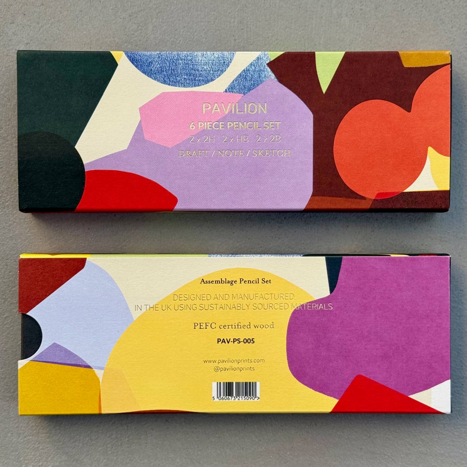 Pavilion - Wholesale Pencil - Abstract Collage Collage Assemblage - 6 Piece Pencil Set1