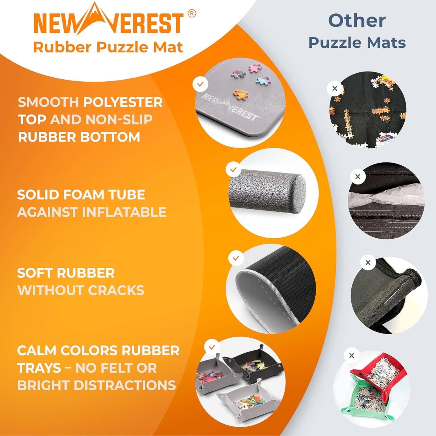 Newverest – wholesale Puzzle – Adult – Newverest Jigsaw Puzzle Mat Roll Up 1500 pcs, Silver1