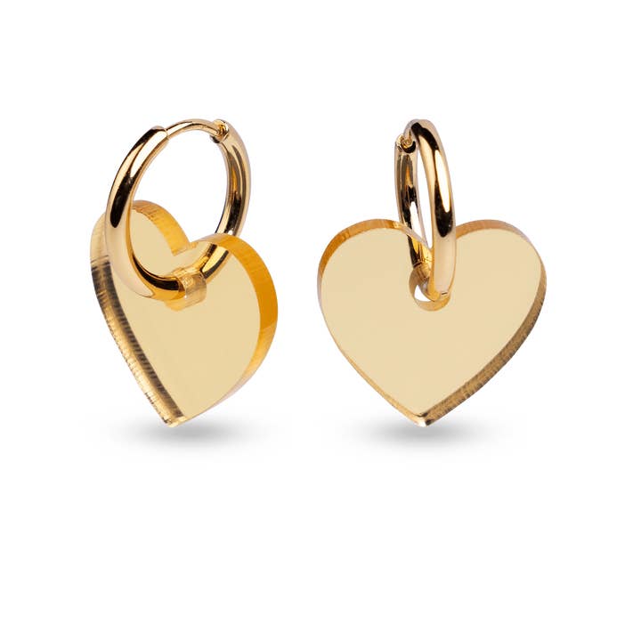 Øreringe Hjerte I Guld for engroshandel hos Lempi Lifestyle