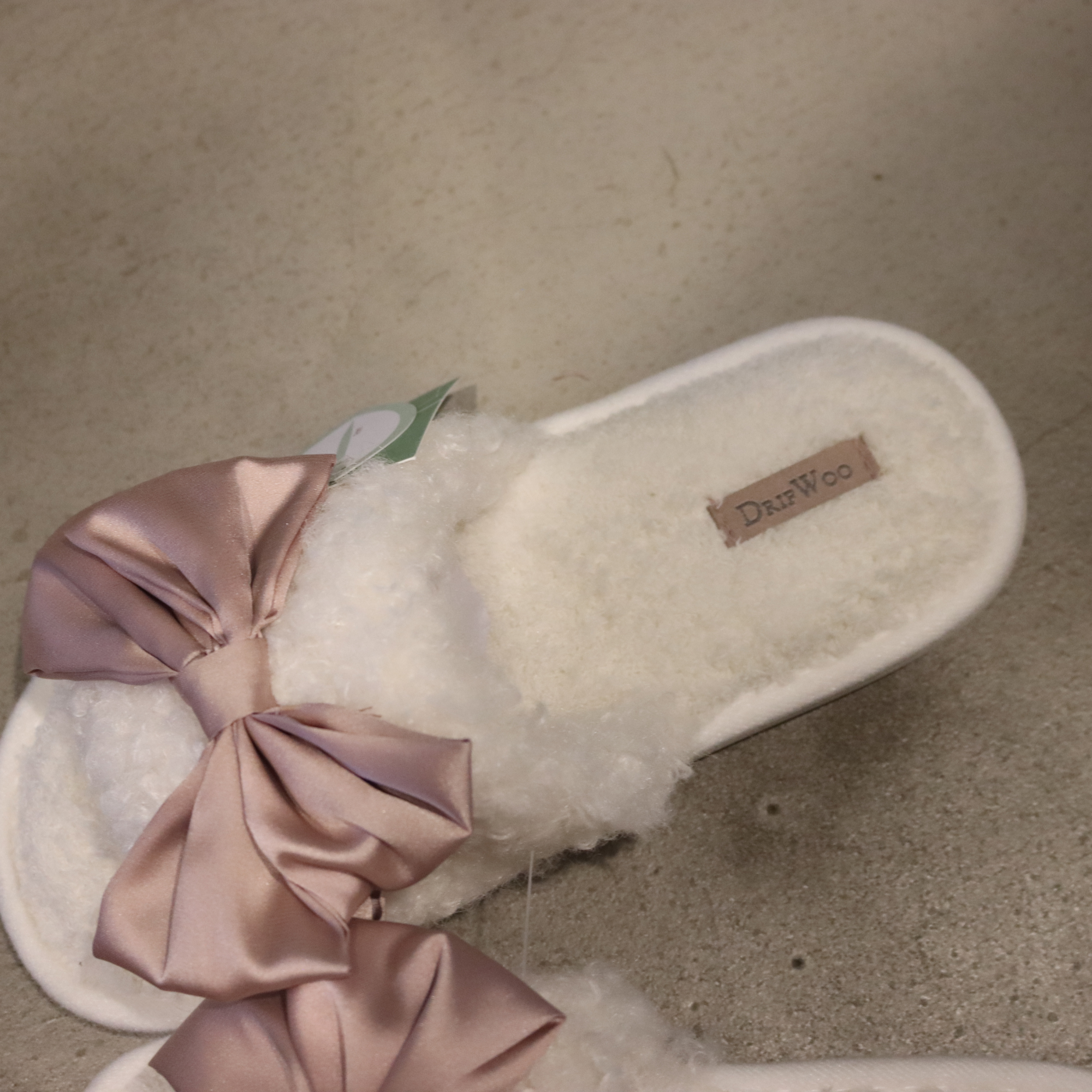 DrifWoo - Wholesale Slippers - Women's - White Fluffy Bridal Slippers – Women’s Summer Spa Slides5