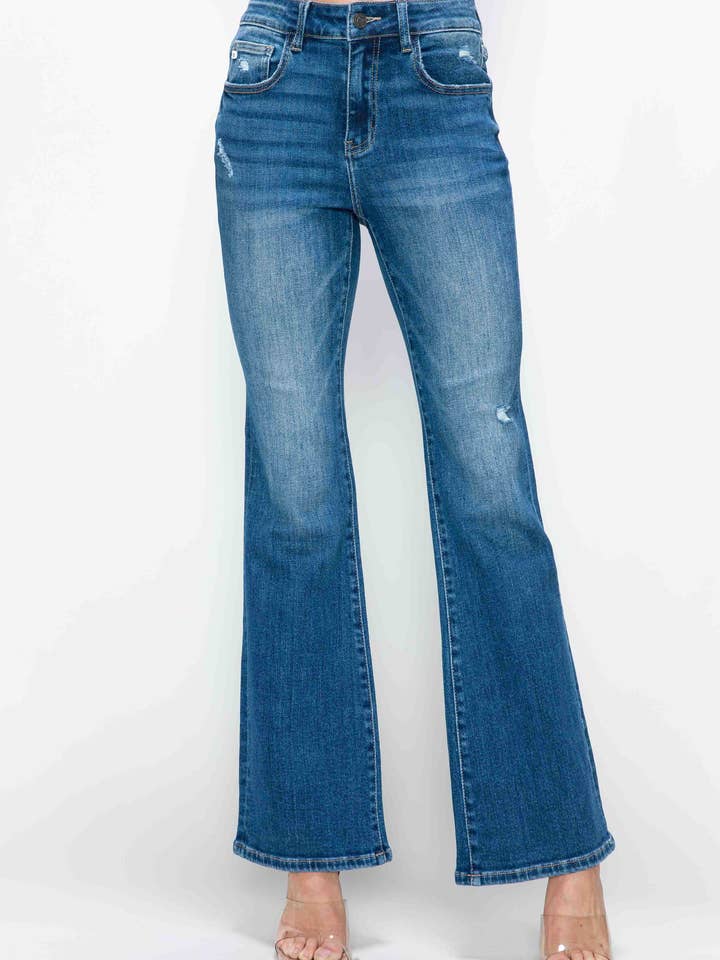 Medium Blue HIGH RISE BOOT CUT LEG #BT5022 for wholesale on Faire7
