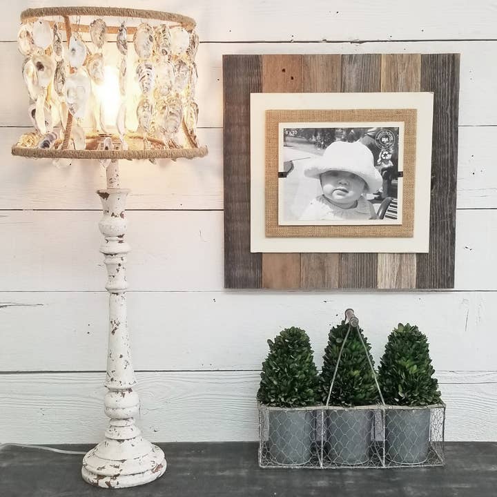 Beach Frames LLC – Engroshandel Billedramme – A1 Moderne ramme i bondegårdsstil m/ creme- og burlap-bagplader2