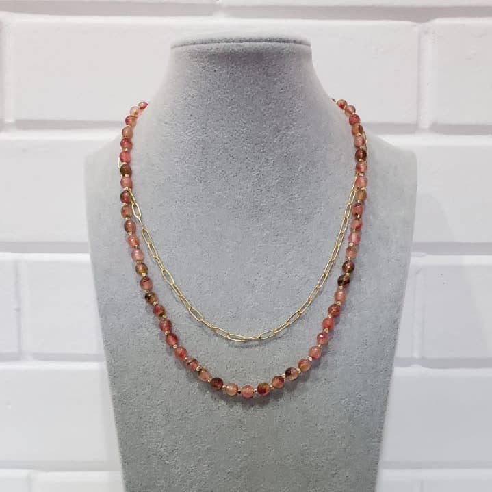 Colar de Ágatas - N14 por atacado de The Bijoux Collective