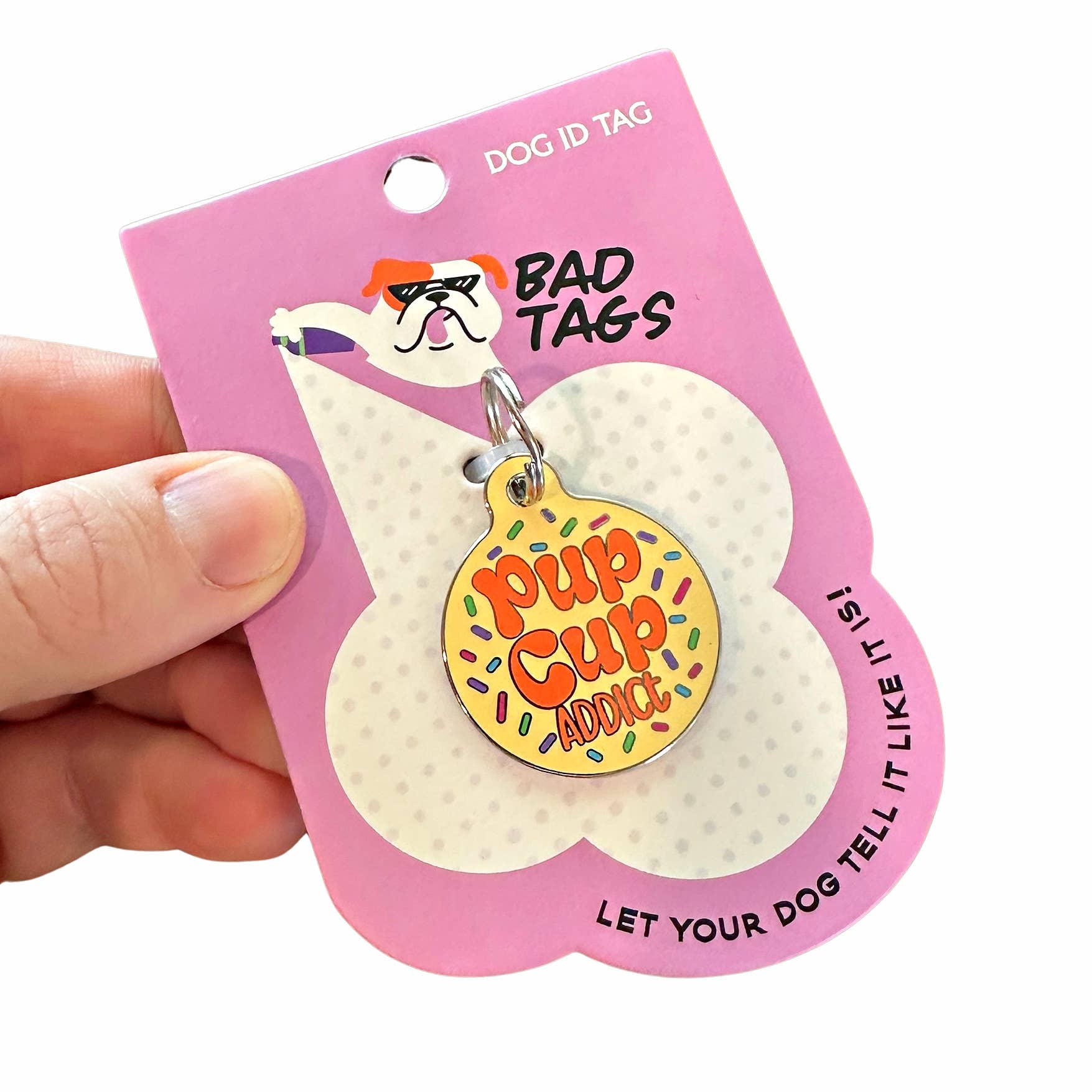 Bad Tags - Wholesale Pet Identification Tag - Dog - Enamel Dog Tag with Scannable Pet ID - Pup Cup Addict5