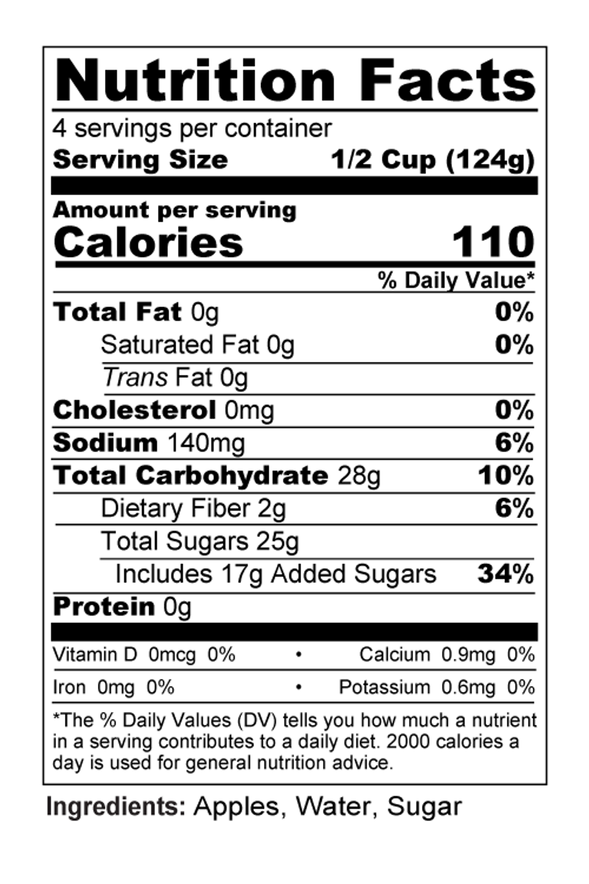 Cooper's Mill - Wholesale Sauce - Chunky Applesauce Pint1