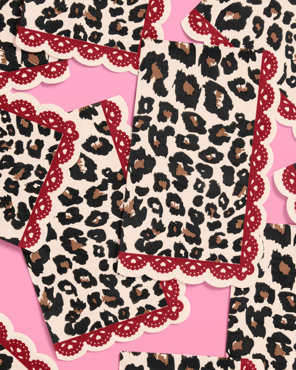 xo, Fetti - Wholesale Disposable Napkin - Wild Thing Napkins - 25 paper napkins, cheetah, safari, Vday4