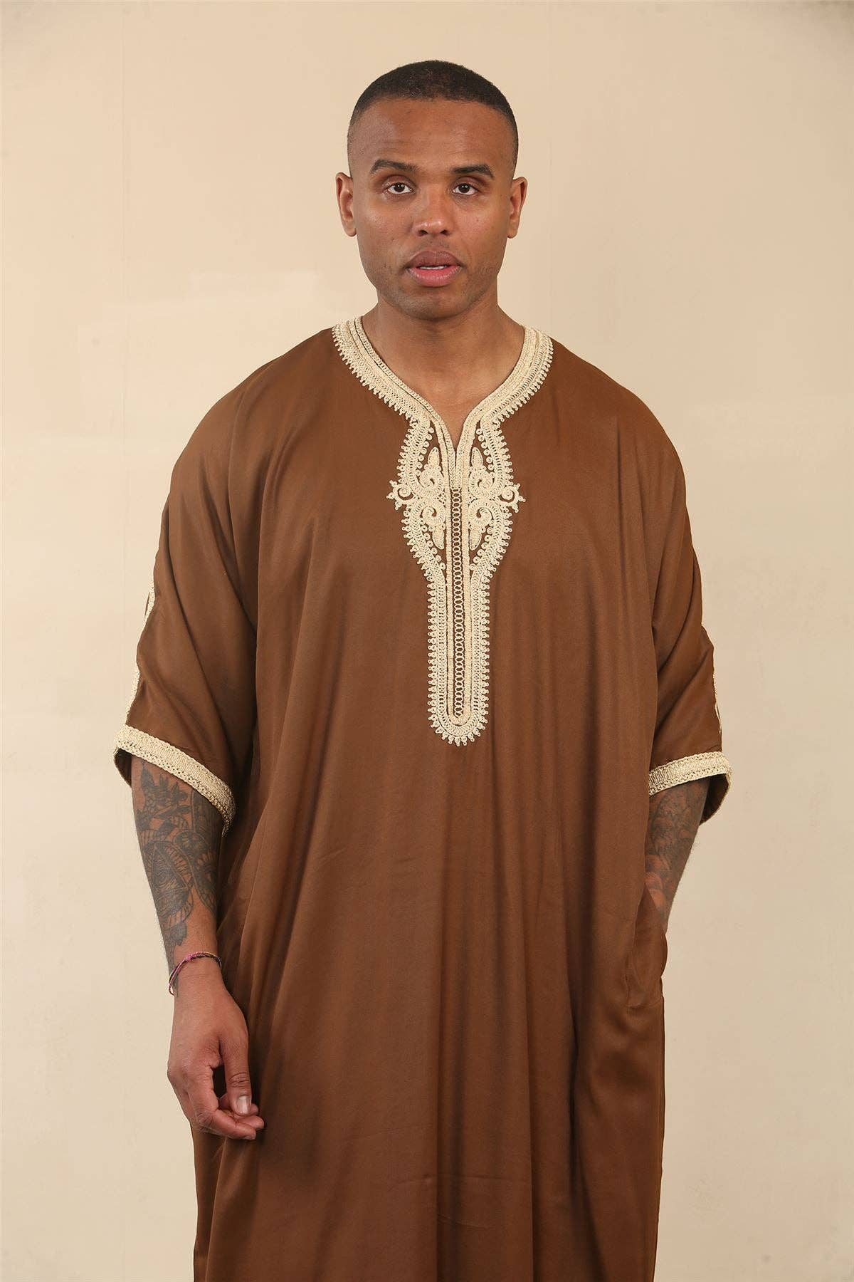 Infinity Leather (Upperclass Fashions Ltd) - Wholesale Robe - Men's - Men's Moroccan Thobe Jubba Robe Eid Djellaba Gandoura10