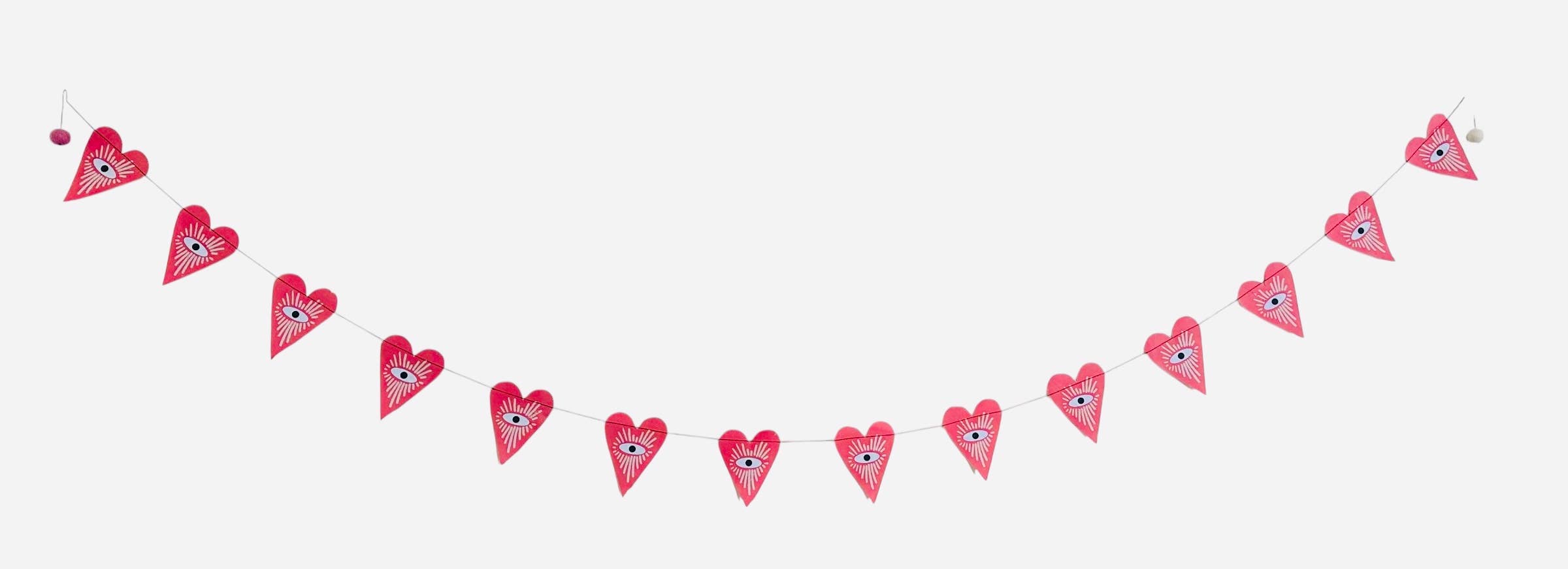 Giftsland - Wholesale Bunting/Garland - 6ft Paper Garland, evil eye/heart1