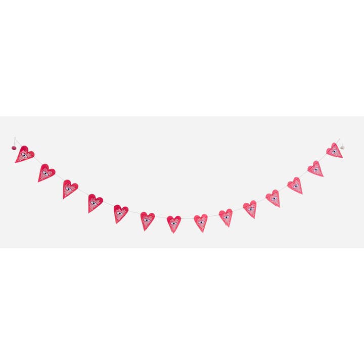 Giftsland - Wholesale Bunting/Garland - 6ft Paper Garland, evil eye/heart1