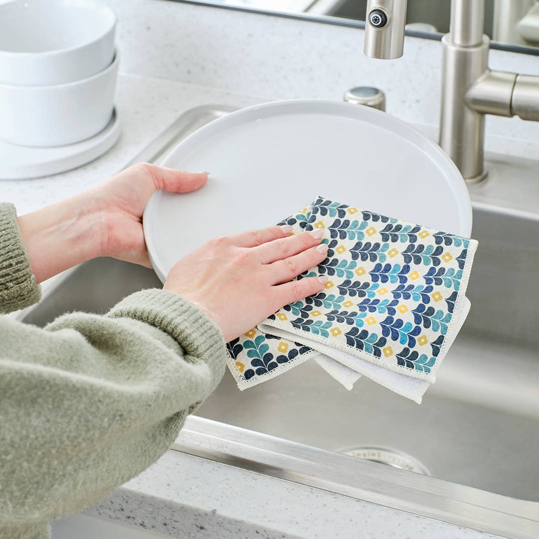 WerkShoppe – wholesale Tea towel – Colorful Leaves All Purpose Microfiber Towel Set2