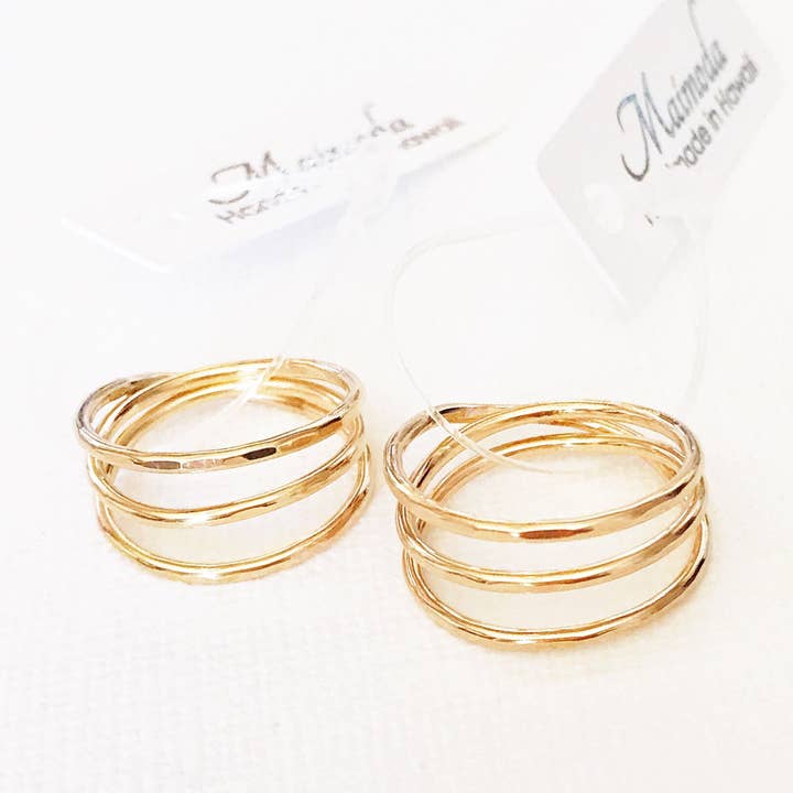 Maimoda Jewelry - Wholesale Band/Stacked Ring - Ring Sharla - triple wraps ring (R155)4