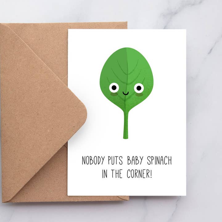 Personne ne met de bébés épinards dans le coin pour la vente par Milk and Cookies