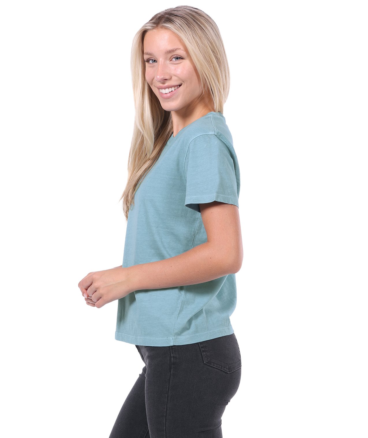 U.S. Apparel - Vente T-shirt – femme - T-shirt à col rond en jersey pour femmes18