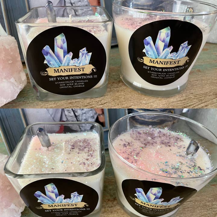 Starstruck Candles - Wholesale Jar/Filled Candle - Manifest Crystal Candle3