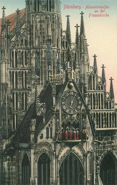 Found Image Press - Vente Cartes postales - Carte postale MF-336 Mannleinlaufen, Frauenkirche, Nuremberg, All.0