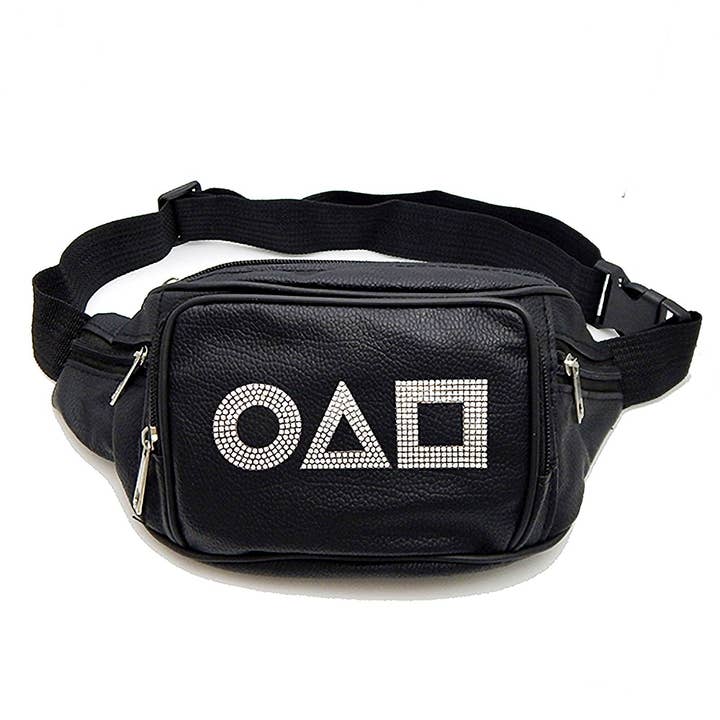 Diacly - Wholesale Belt Bag - Women's - Squid Game O Triangle Square Rhinestone Fanny Bag