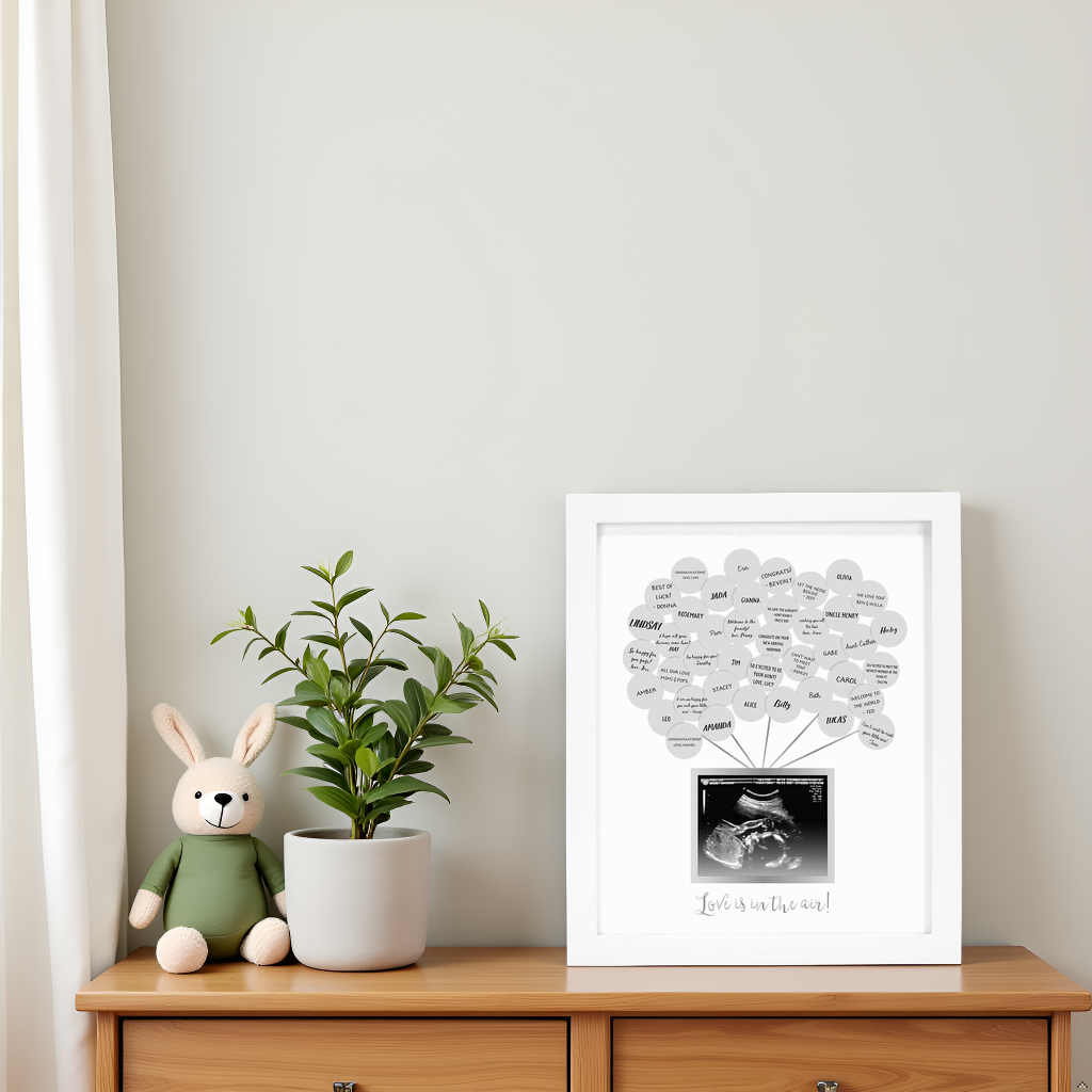Pearhead - Wholesale Picture Frame - Kids & Baby - Baby Shower Guest Sonogram Frame & Sticker Set5