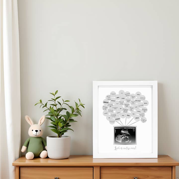 Pearhead - Wholesale Picture Frame - Kids & Baby - Baby Shower Guest Sonogram Frame & Sticker Set5