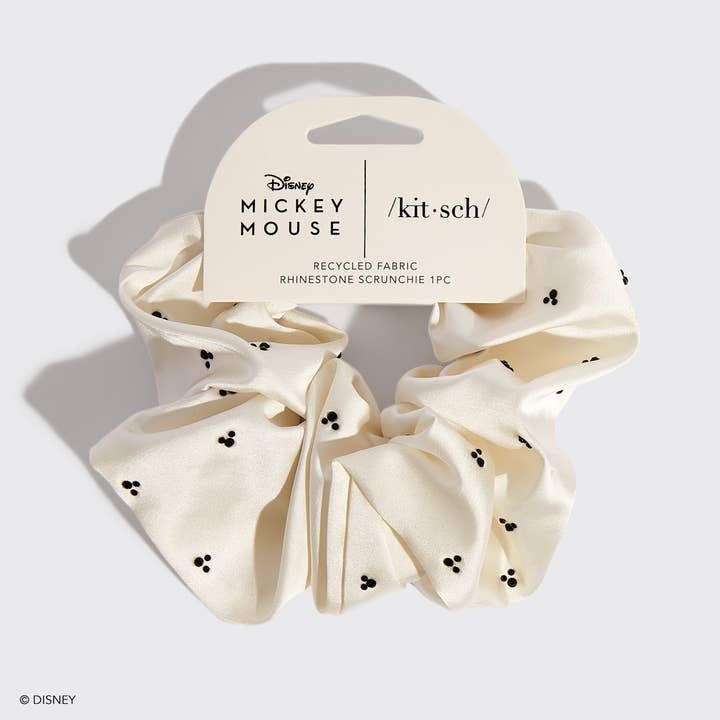 KITSCH - Wholesale Scrunchie - Women's - Kitsch & Mickey and Minnie Recycled Fabric Scrunchie - Cream