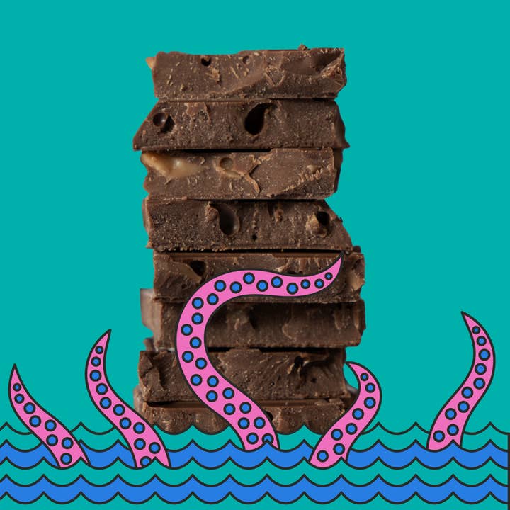 Seattle Chocolate Presents MAEVE - Wholesale Chocolate Bar - San Juan Salted Toffee Truffle bar
